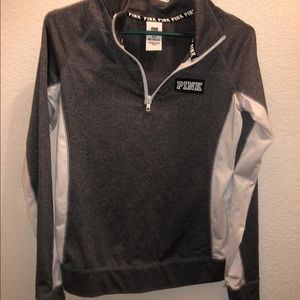 Gray quarter zip